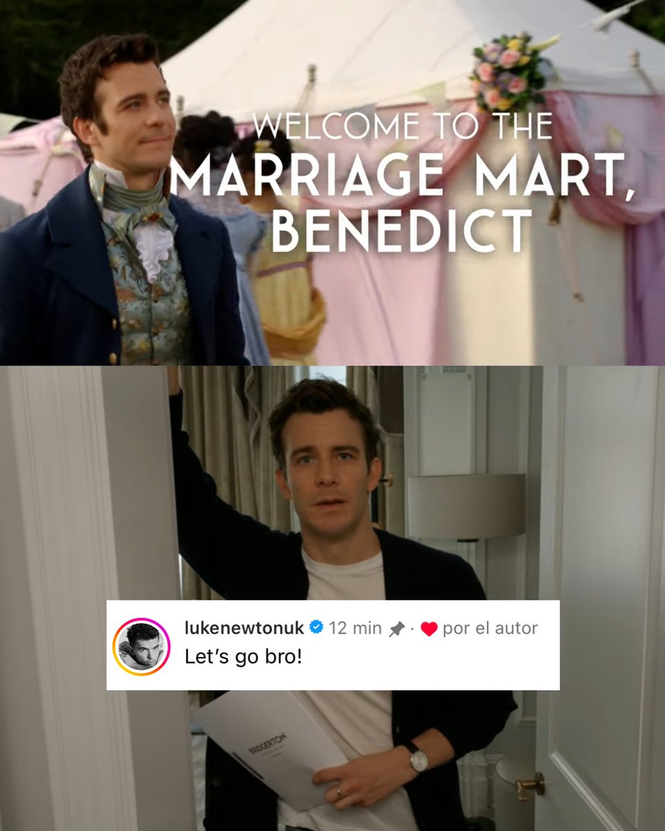 lukeynewtsm's tweet image. I can&apos;t wait to see the video of Luke passing the torch to Luke T, it&apos;s going to be so beautiful! 🥹 #Colin #Benedict #Bridgerton