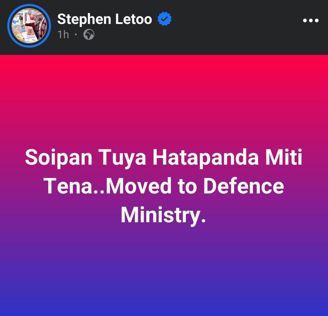 Stephen Letoo on Facebook
Imara Daima #OccupyJKIA Nairobi CBD Nyayo Stadium Kawira Mwangaza Cowards Kasmuel McOure Pipeline Nyayo Stadium  Forestry  Bungei Southern Bypass Outering Road Omamo Mombasa Road Goons letoo soipan Pipeline duale Nyayo Nairobi cbd x.com/omwambaKE/stat…