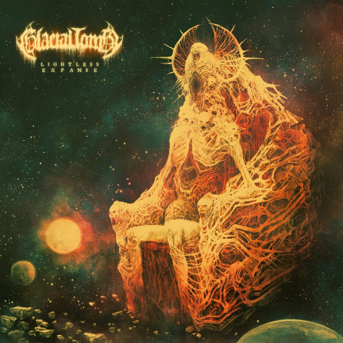Listen to "Abyssal Host," a new ripper from <a href="/glacialtomb/">GLACIAL TOMB</a> ( featuring members of Khemmis) from their forthcoming new album, "Lightless Expanse." decibelmagazine.com/2024/07/23/tra… #glacialtomb #deathmetal #sludge #blackmetal