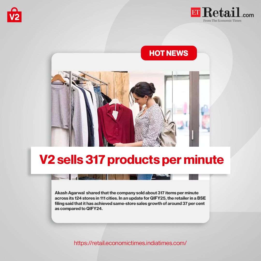 retail_v2's tweet photo. We are committed to increasing our full-price sales and maintaining robust gross margins. As our director, Akash Agarwal, recently mentioned, we achieved an 88% full-price sales rate last year. This year, our goal is to reach 92%. By selling at full price, we can effectively increase our average selling price (ASP).

Read the full coverage at:
https://t.co/HSj8tQYsDK

#V2Retail #V2Kart #Price #Highlight #Feed #PrCoverage #Achivements #Success #Investors #Product