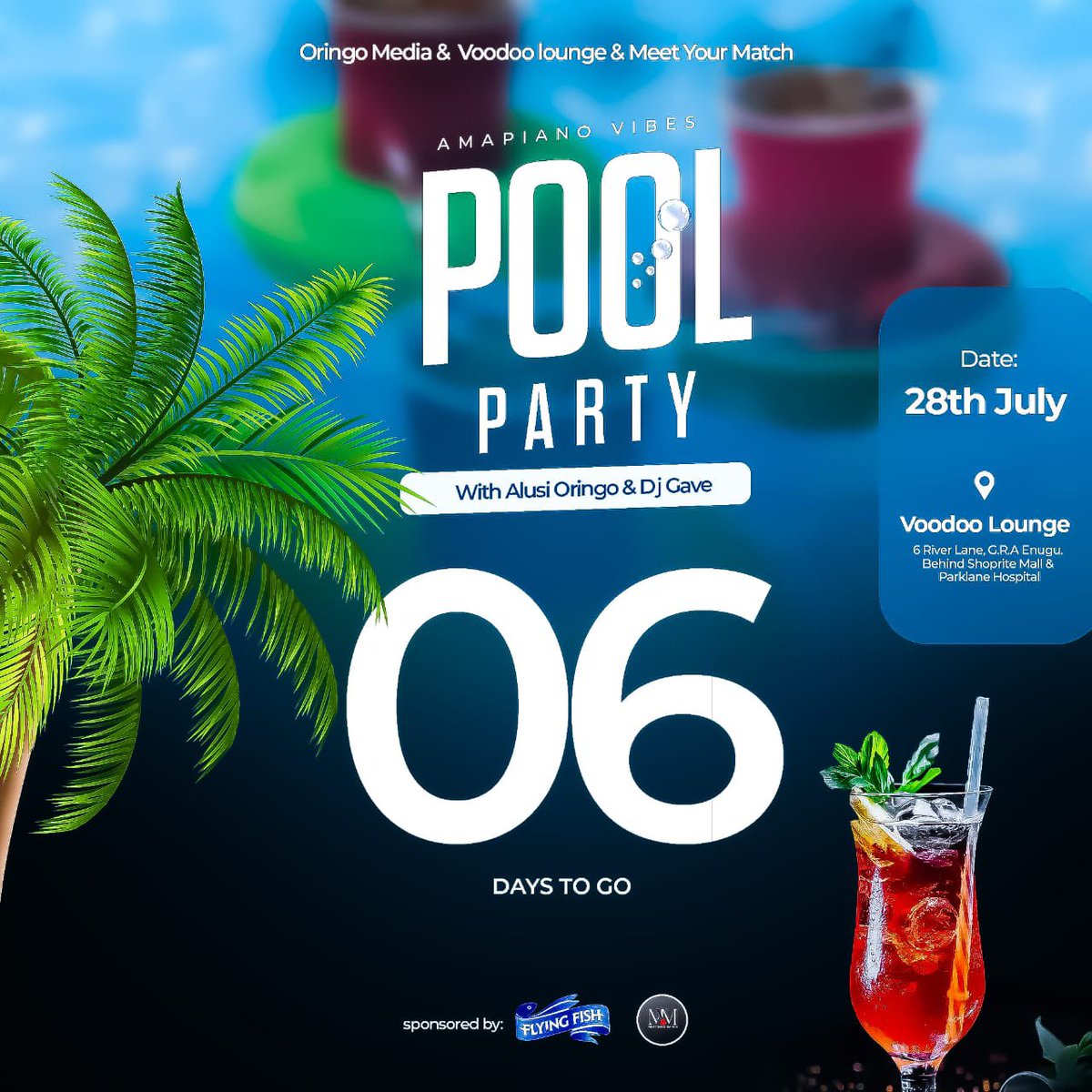 OringoMedia's tweet photo. 6 days away to the Amanpiano Vibes Pool Party #AVPP on Sunday, the 28th of July 2024 at Voodoo Lounge, GRA, Enugu
#AmanpianoVibesPoolParty https://t.co/IWx1tgql8P