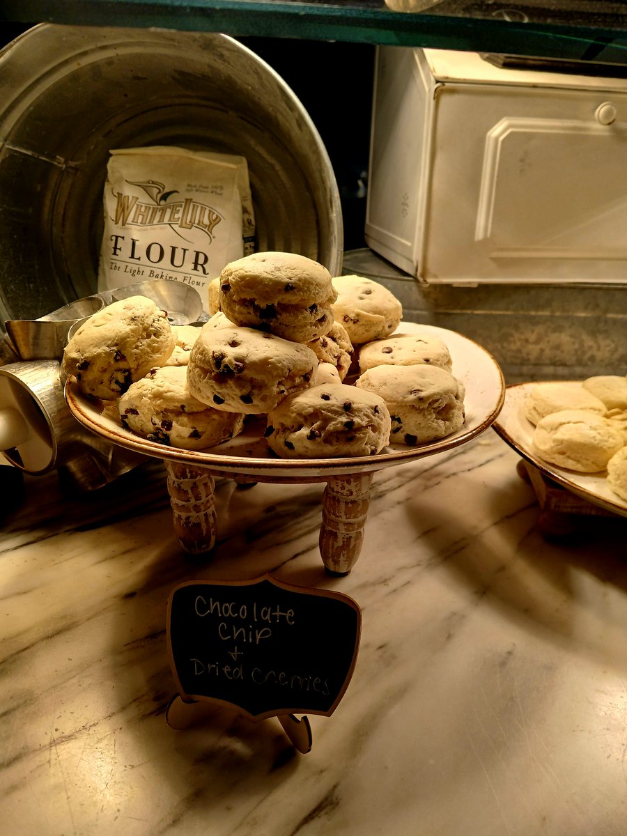 OmniNashville's tweet photo. Buttermilk, Bacon Cheddar or Chocolate Chip today @OmniNashville #KitchenNotes #AtTheOmni https://t.co/e5gHqGS05q