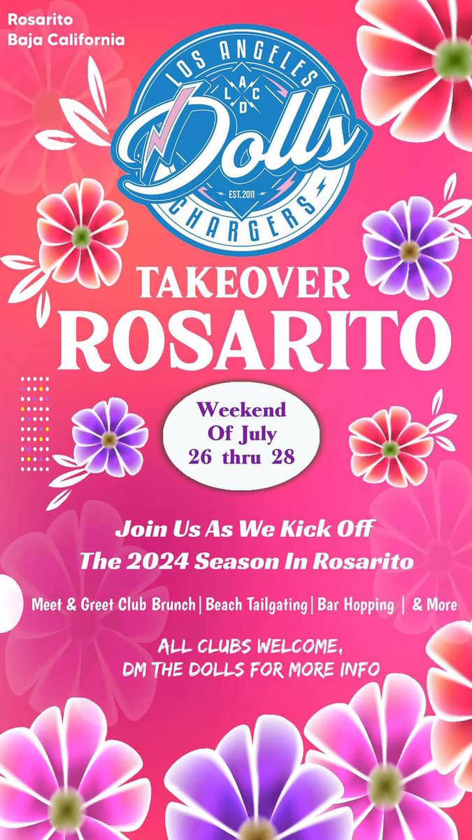 JonE_Boltpride's tweet photo. #ChargersDolls in Rosarito this weekend, for those who didn’t get tickets to ⚡️training camp. 
I’ll be there on Friday &amp; Saturday showing support #FanUnity #BoltPrideForLife ⚡️⚡️⚡️ https://t.co/vv6JZqRvDU
