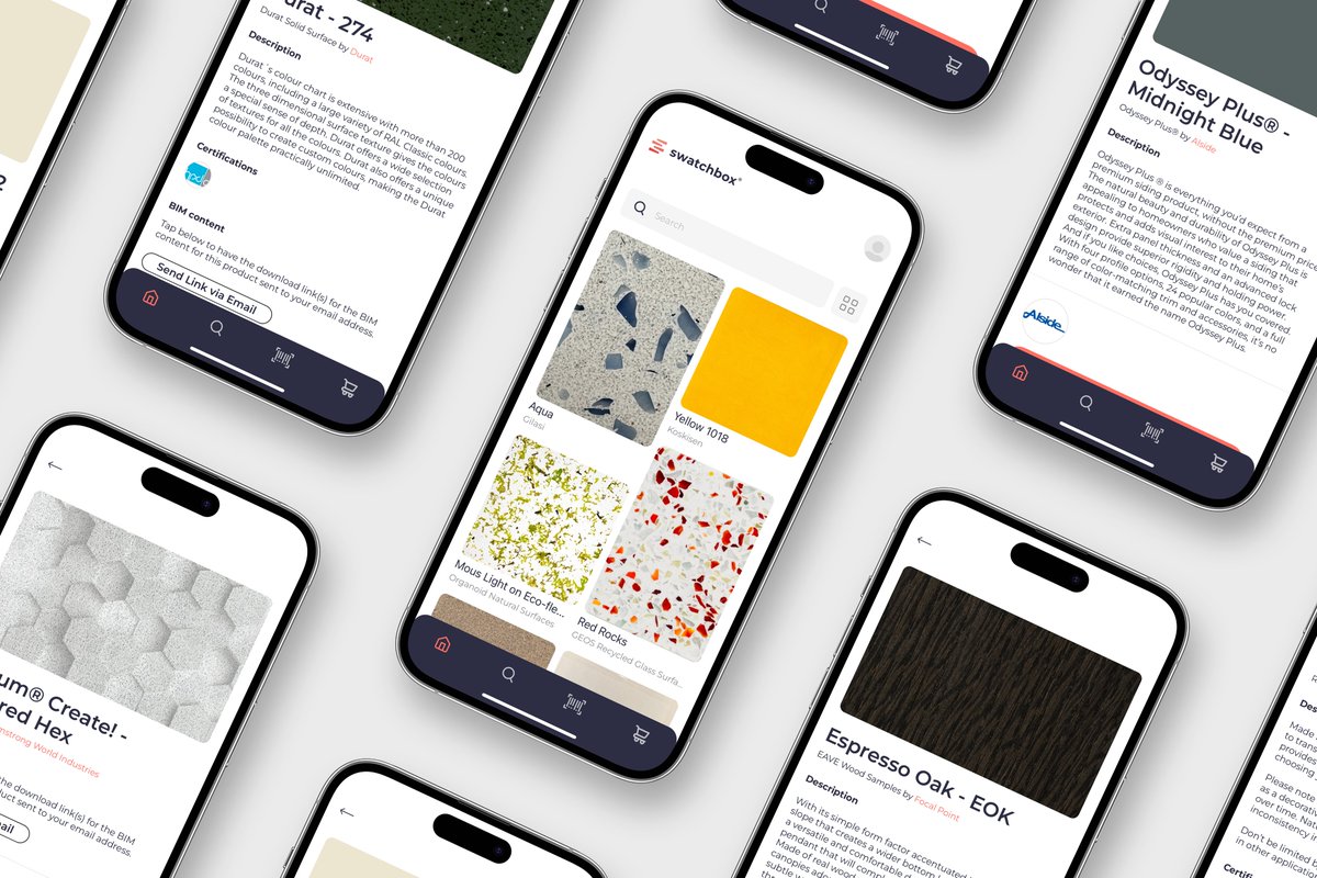 Inspiration, delivered.™

The Swatchbox mobile app allows you to make the right decisions for your project, even while on the go.

Available on the App Store and Google Play Store.
swatchbox.com/app