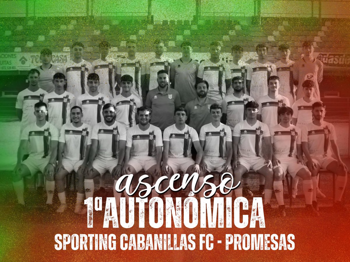 ¡Gran noticia! 🎉⚽️ 

Nuestro filial asciende a 1ª autonómica por primera vez en la historia. 

¡Orgullosos del esfuerzo y dedicación del equipo! 

Seguiremos dando lo mejor junto con nuestra afición. 💪🏽🔜