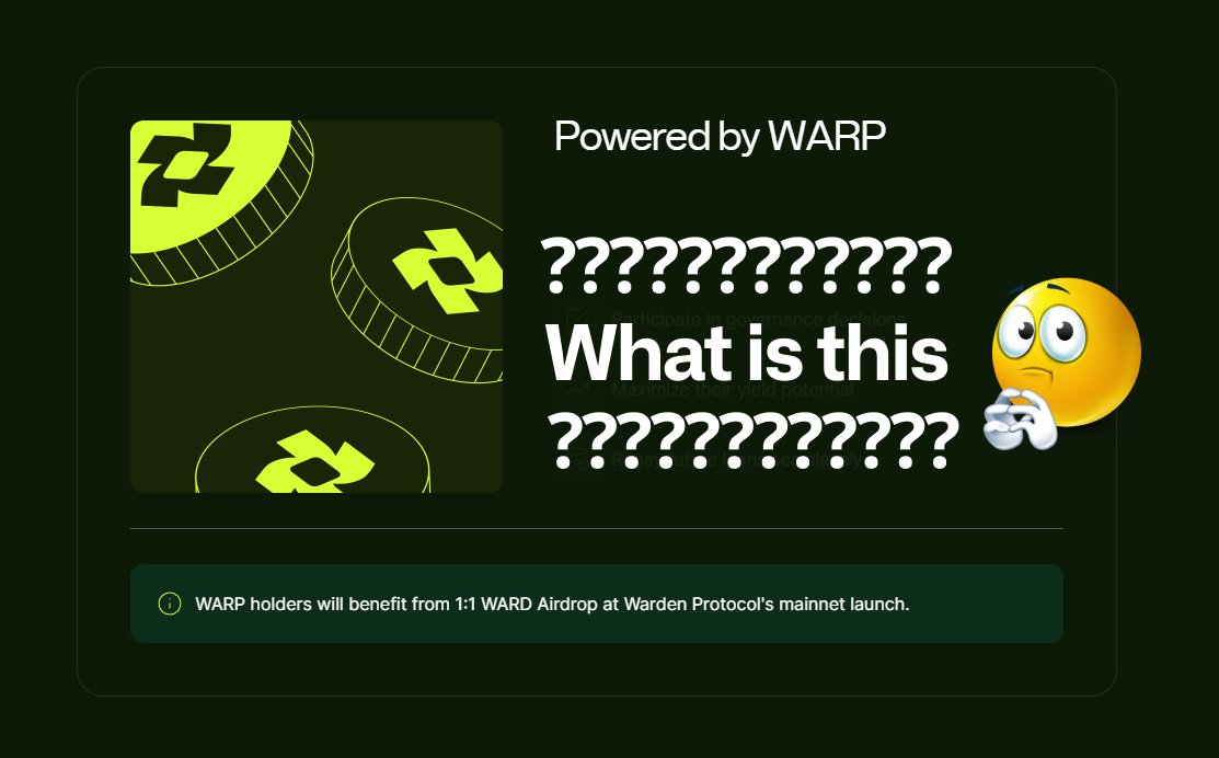 Something, something, seems to be coming! But what is it? Answer in the poll below this tweet. $WARP