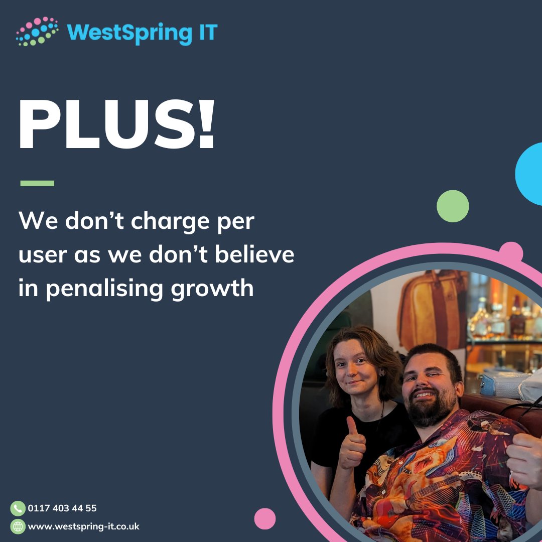 westspringit's tweet image. “𝘚𝘶𝘳𝘦𝘭𝘺 𝘶𝘯𝘭𝘪𝘮𝘪𝘵𝘦𝘥 𝘐𝘛 𝘴𝘶𝘱𝘱𝘰𝘳𝘵 𝘩𝘢𝘴 𝘢 𝘤𝘢𝘱?”

Nope.

We get this question a lot, offering something unlimited usually comes with a catch or caveat. But not at WestSpring.

#UnlimitedITSupport #SimplyUnlimited #SimplyDifferent