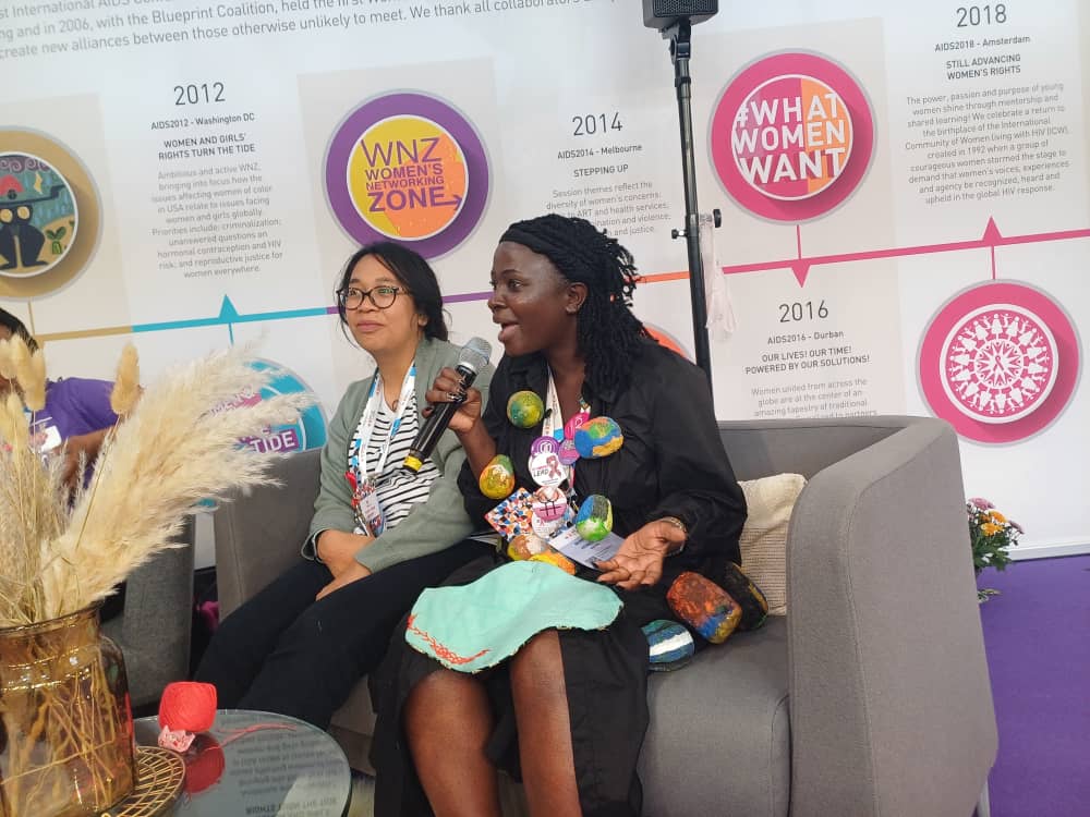 ICWEastAfrica's tweet photo. ICWEA , as a member of the hosts of the WNZ at #AIDS2024, was thrilled to host @barbarakemigisa from Ug. 
Her project "A Tale of the Rotten Avocado," focuses on how she contracted HIV thru abuse by her uncles &amp; how her parents forced her to abort &amp; wrap her baby in a plastic bag. https://t.co/Cav65EvpJw