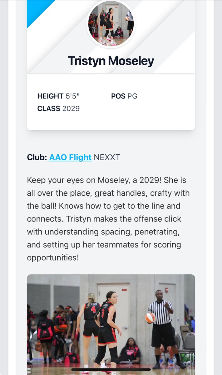 Flightaaogbb28's tweet photo. TMo!! @TMoseley2029 

“All over the place” is spot on, the ultimate disrupter on the court! ✈️🏀🔥

Sky is the limit girl, keep being awesome! https://t.co/seXkWE5cgK