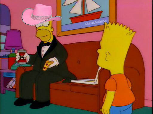 -¿Por qué tan elegante Homer? 
-Porque esta noche KAROL G va a retransmitir su último show del Mañana Será Bonito Tour 💖