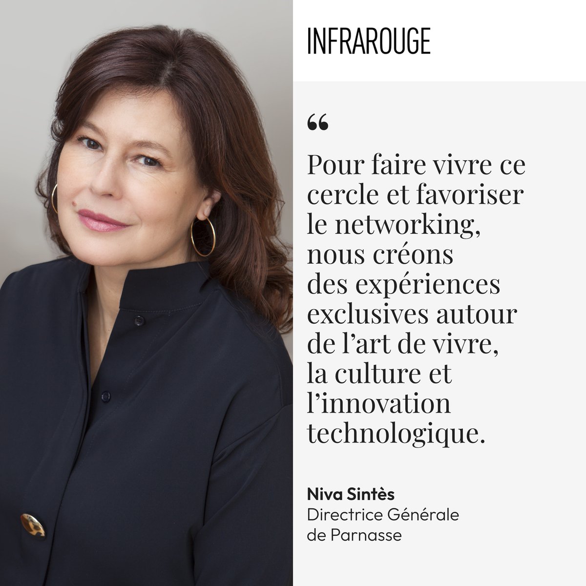 <a href="/parnasse/">Parnasse</a>, le Club “le plus personnalisé” selon <a href="/InfrarougeMag/">Infrarouge Magazine</a>. Dans le dossier « 7 Clubs parisiens pour trouver du réseau », <a href="/nivasintes/">Niva Sintès</a> raconte les coulisses du Cercle Parnasse qui donne accès à une gamme de services numériques exclusifs.
bit.ly/4d43eLU