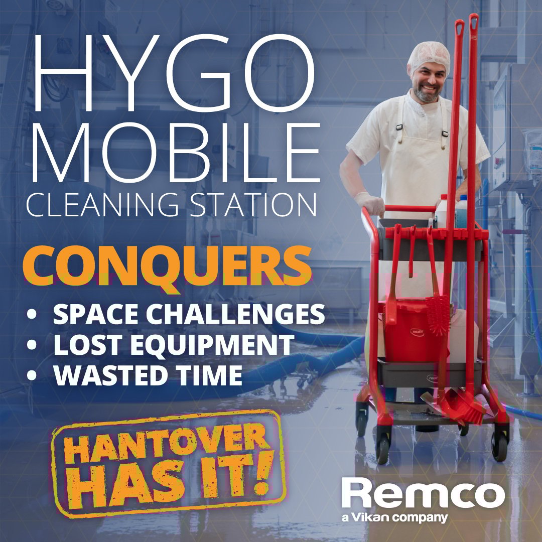 Hantover's tweet image. Discover how the HyGo Mobile Cleaning Station from Remco can revolutionize your facility. bit.ly/3WyAAwY

#HantoverHasIt #CleaningSolutions #FDACompliant #RemcoHyGo #Remco