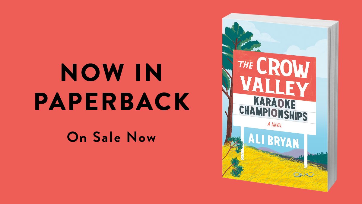THE CROW VALLEY KARAOKE CHAMPIONSHIPS by <a href="/AliBryan/">Ali Bryan</a> is now available in paperback! A high-stakes karaoke competition with a convicted murderer on the loose means there’s more on the line than karaoke fame for this town. Order here: bit.ly/3UsRD2F