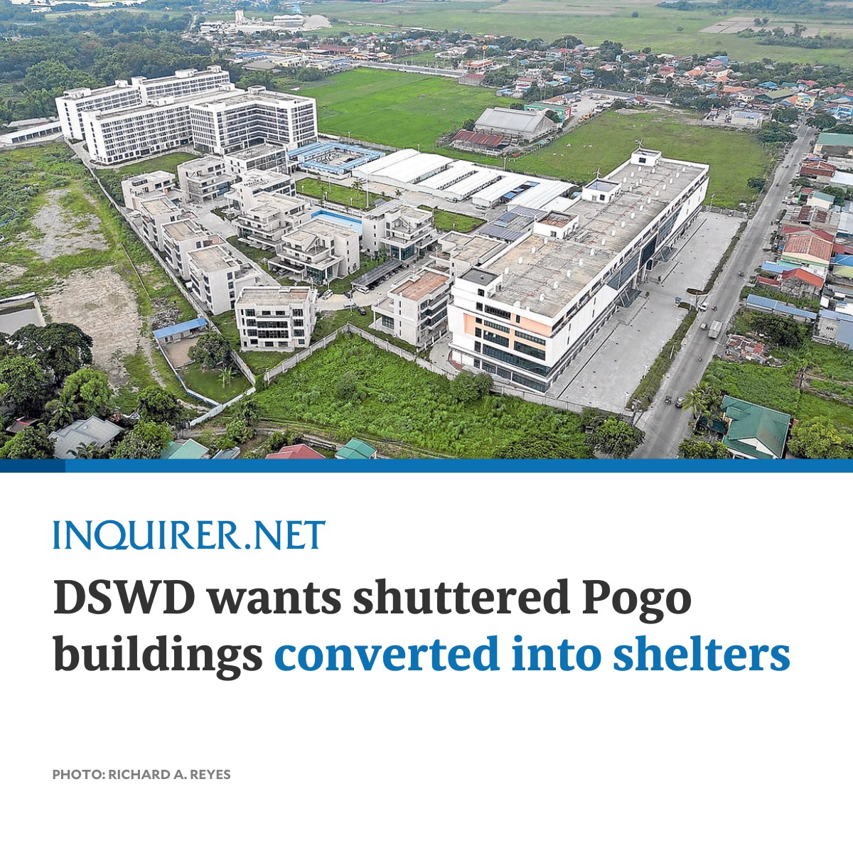 inquirerdotnet's tweet photo. The DSWD wants to transform the shuttered Philippine offshore gaming operators (Pogos) into shelters for the homeless and rescued women and children.
 
READ MORE: https://t.co/B8yTGoGOm9 https://t.co/Bc33ZDPSNs