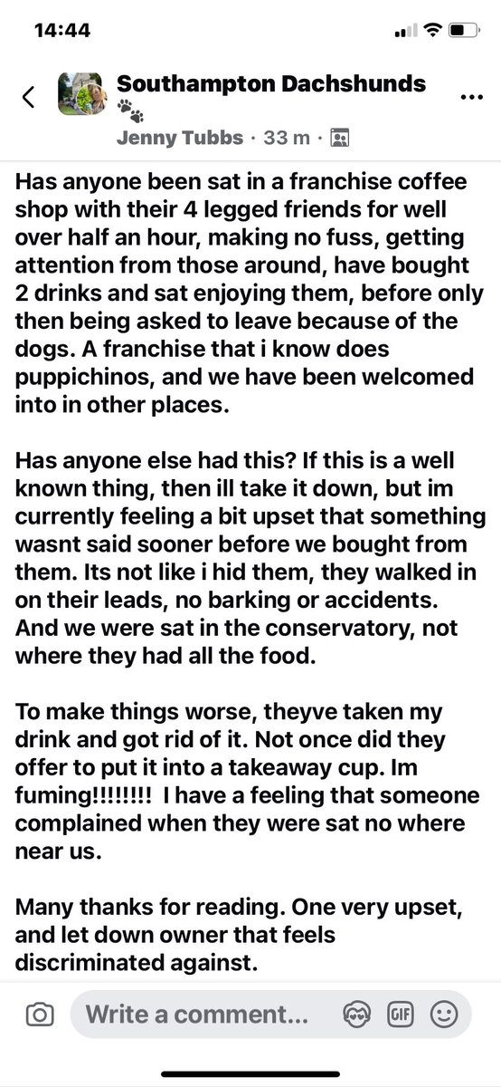 CSausagedogs's tweet image. It’s always @StarbucksUK , claiming to be dog friendly