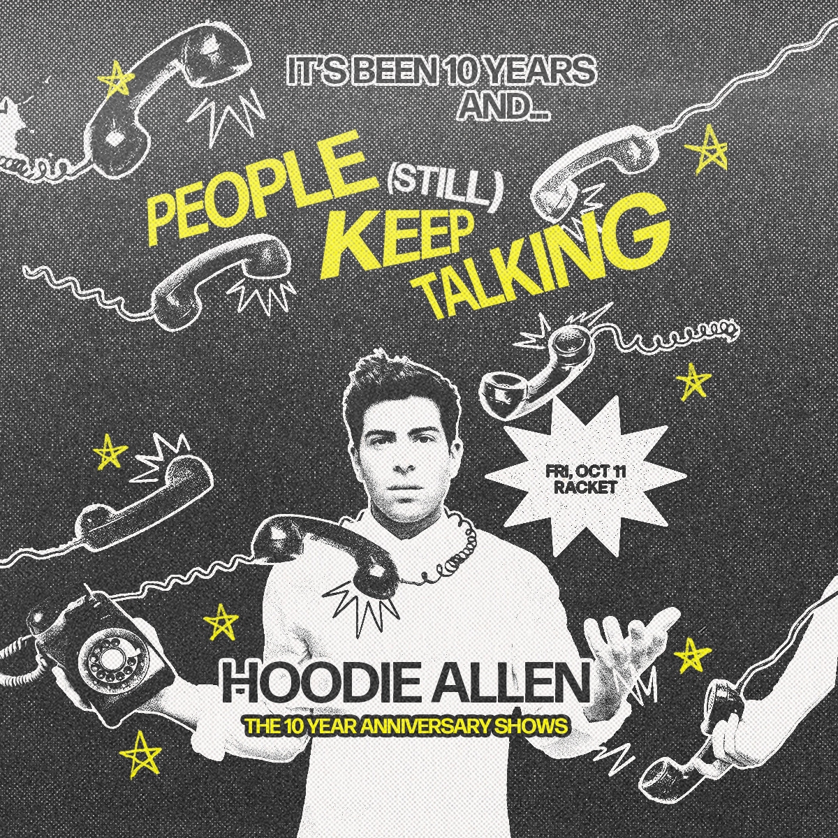 JUST ANNOUNCED: catch Hoodie Allen in the city on friday, october 11 ☎️ tickets on sale this friday at 10am