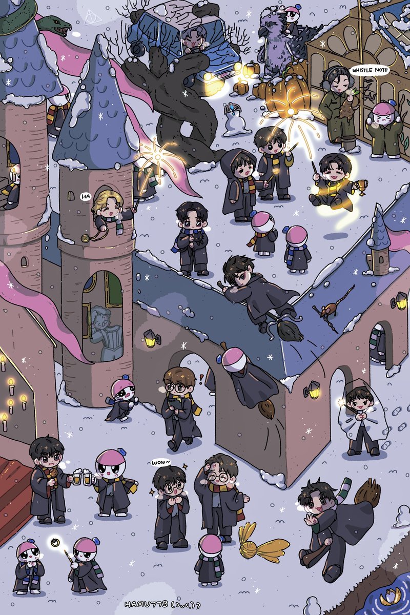 Welcome back to Hogwarts🪄☃️
#seventeenfanart #SEVENTEEN