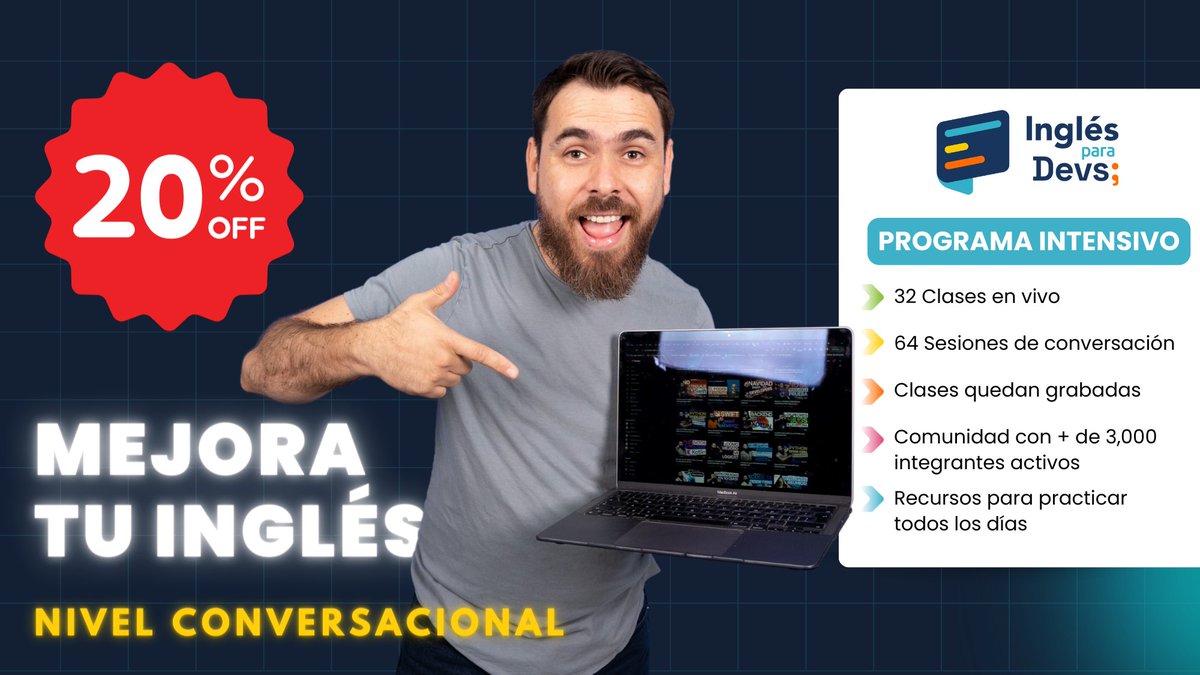 SoyDarwinglish's tweet photo. Cambia tu futuro laboral de una vez y por todas.

Habla inglés y accede a las vacantes que cambiarán tu vida.

Mándame DM para pasarte toda la info 📧 https://t.co/fVrMhE4Wvg