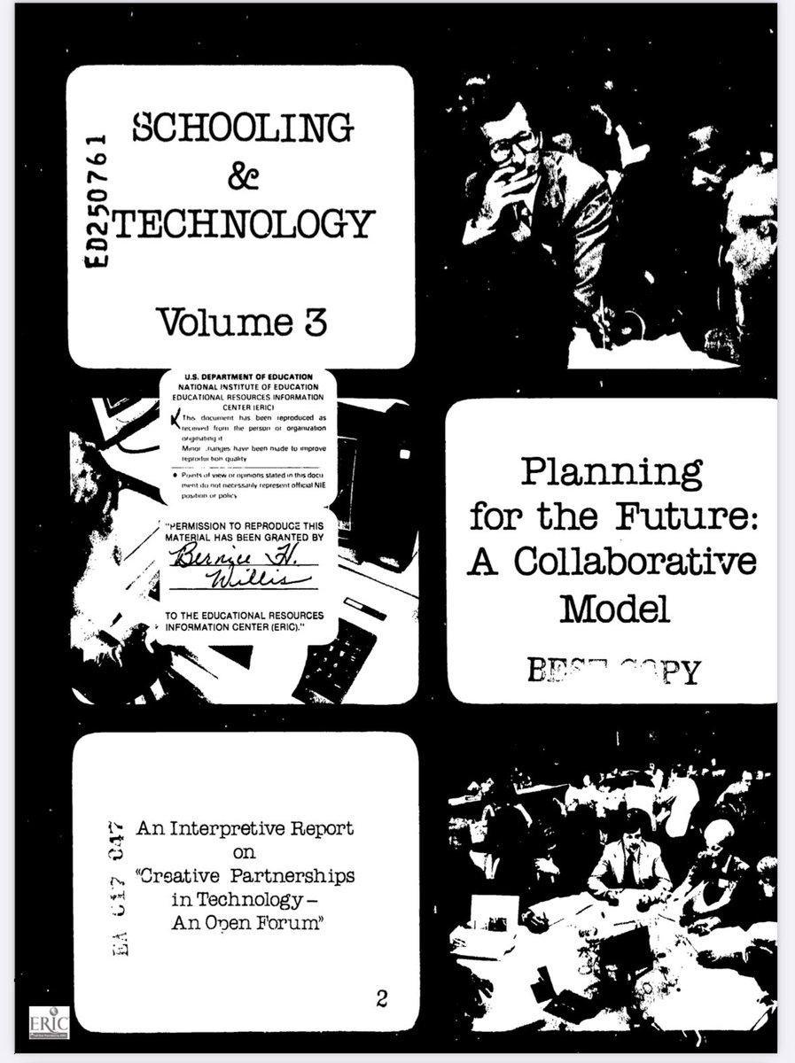 lynnsdavenport's tweet photo. Replacing human teachers with technology is a long game #edtech #AI #txed
https://t.co/F17TbWg7Xl
“The most interesting discovery, Heuston said, has been the computer's capacity to aid the management of the instructional process. "We've been absolutely staggered by realizing that the computer has the capability to act as if it were 10 of the top psychologists working with one student. It can give testing like you cannot dream of to turn up learning disabilities, cognitive black holes - all kinds of problems. At the fall of every year, you'll have a fast scan of your children going through these test programs. You will immediately pick up dyslexia and learning disabilities, just sort of as a throwaway. The computer will also test where the children are in their current skills. Then, most exciting of all, it will get the kids to show what they are remarkably good at.
"The computer takes 75 years of testing knowledge and puts it all together — and does it so fast!
It doesn't make you go sequentially through every question on the test. It starts here, jumps there, hones right in until it has you. Then it goes on to something else. It is going to be absolutely spectacular to see the kind of information that will be afforded a teacher, a student, and parents about career implications.”
Those two aspects of computer use in the schools - referred to generally as "computer assisted instruction (CAl)" and "computer managed instruction (CMI)" - reveal some of the enormous potential computers have to alter the schooling process.
Perhaps the greatest potential of computers, Heuston suggested, is the almost limitless access they offer to information and in-struction. "You've seen the tip of the iceberg. Won't it be wonderful when the child in the smallest county in the most distant area or in the most confused urban setting can have the equivalent of the finest school in the world on that terminal, and no one can get between that child and that curriculum? We have great moments coming in the history of education!”