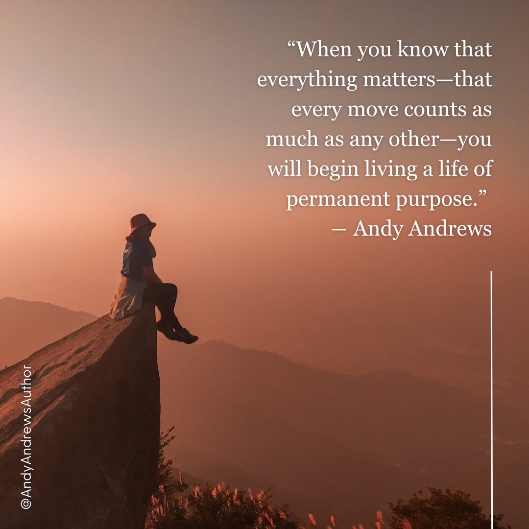 AndyAndrews's tweet photo. Live a life of purpose. https://t.co/k3TeSRDT1e