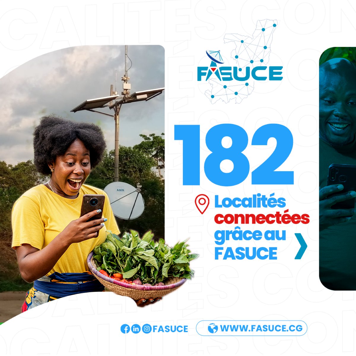 ARPCECongo's tweet photo. Depuis la mise en place du FASUCE en 2020, le Fasuce agit comme un puissant catalyseur de développement et contribue à la mise en œuvre de projets nationaux visant une meilleure inclusion numérique.
Découvrez les localités des plateaux connectées à ce jour. https://t.co/c4o7q2g2NO