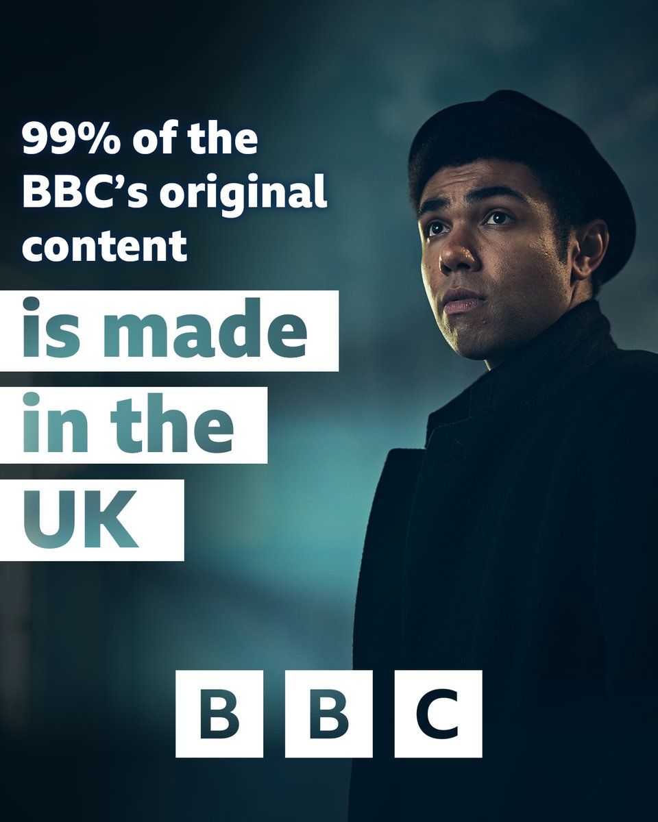 bbcpress's tweet photo. 📢 99% of the BBC’s original content is made in the UK – it’s the largest single investor in UK-made programming.

Read more ➡️ https://t.co/YNysvmpByl https://t.co/UJvJHUHHYg