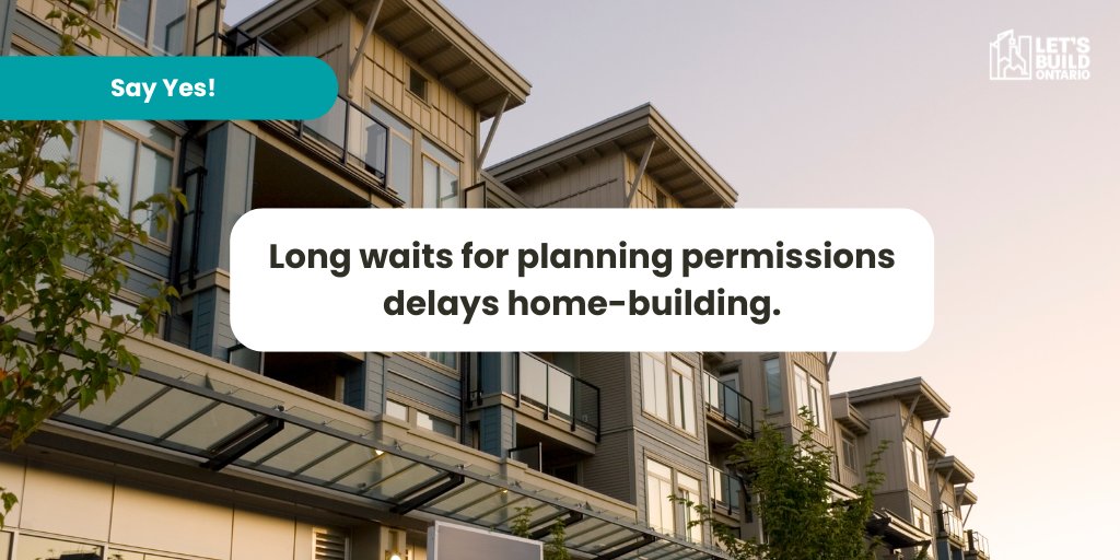 📅 Development approvals in Ontario, especially in Toronto, are facing significant delays. According to the Home Builders Association, it now takes over 30 months for planning approvals due to a complex process involving multiple stages.

We need to #SayYes to faster housing!