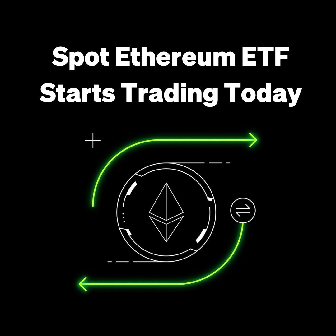 okx's tweet photo. 🚨Ethereum ETFs go live today🚨 

With the SEC's final approval yesterday, ETH can now be traded through conventional brokerage accounts, just like #Bitcoin.

This historical milestone brings us closer to mainstream access &amp; adoption. 

More on @TheBlock_: https://t.co/Ot3W5dXxqr https://t.co/pucMoClYyW
