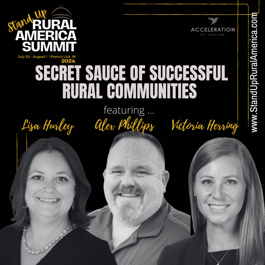 In Rural America, we need spark plugs.bThose who look ahead &amp; recognize potential, look beyond limitations &amp; figure out solutions. They boldly say "why not us?" when opportunities arise. The visionaries, the cheerleaders, the first ones to show up. The last to leave. #SURA2024