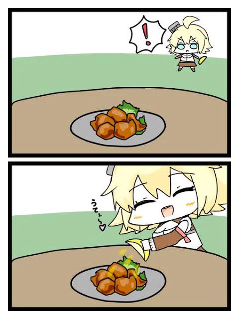 野生の唐揚げにレモンをかけるオクラホマちゃん
#アズールレーン 