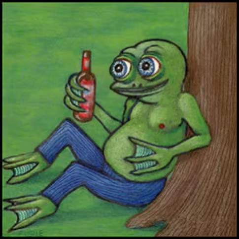Clashergod99's tweet photo. In 4/16/2004 history was made. @Matt_Furie  uploaded a snapshot of an alcoholic frog on his website https://t.co/qf0tOvVKrI named as BEER FROG the first frog that Matt Furie ever created. This is the ancestor of #PEPE and without him he would have never existed. @BeerFrogETH https://t.co/vIU1e5ebdb