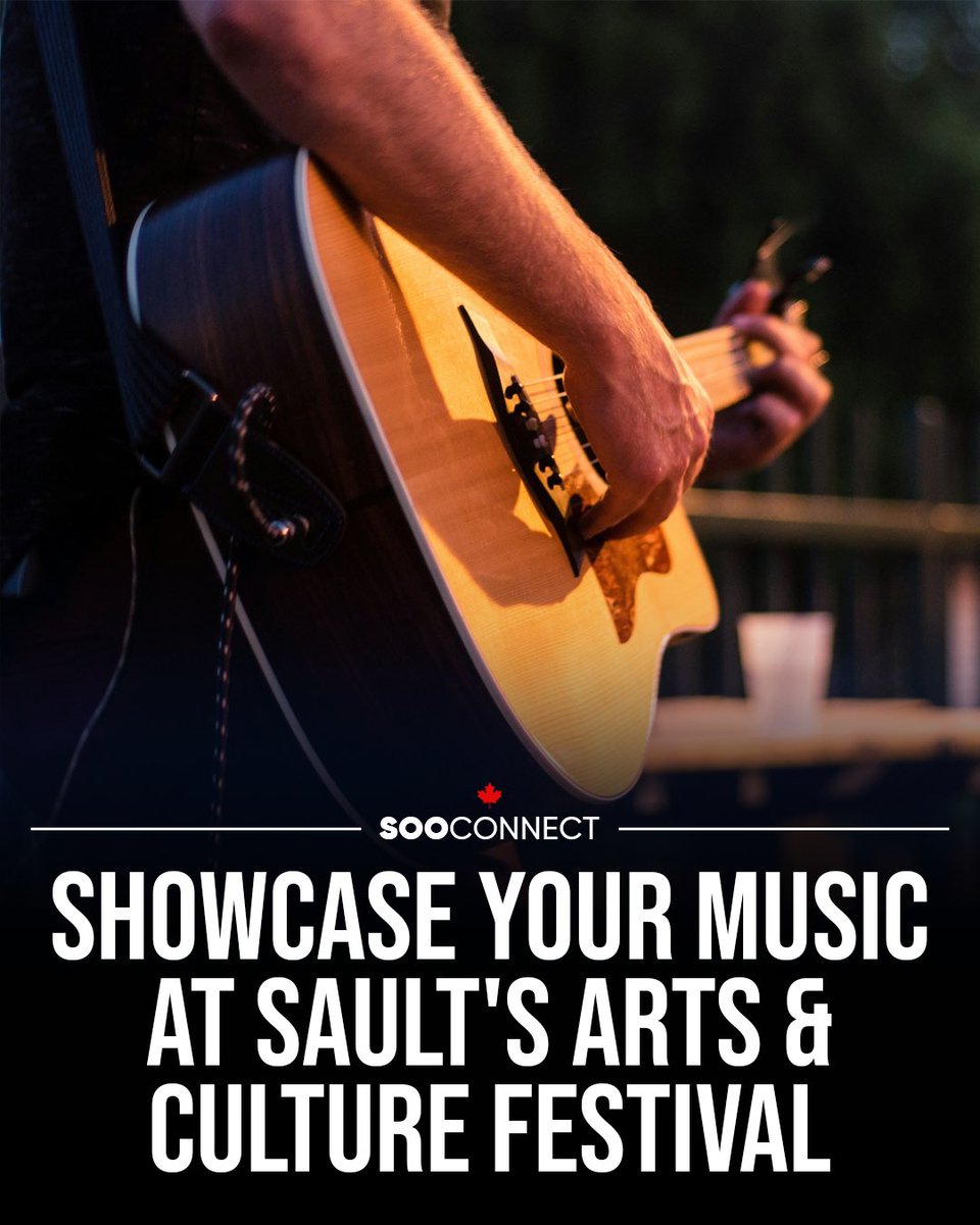 sooconnect's tweet photo. Musicians are invited to participate in the upcoming Arts and Culture Festival in Sault Ste. Marie, scheduled from September 20 to 22, 2024. 

#sooconnect #saultstemarie #thesoo #saultlife #saultmusic #music https://t.co/2BMj1UBHmR