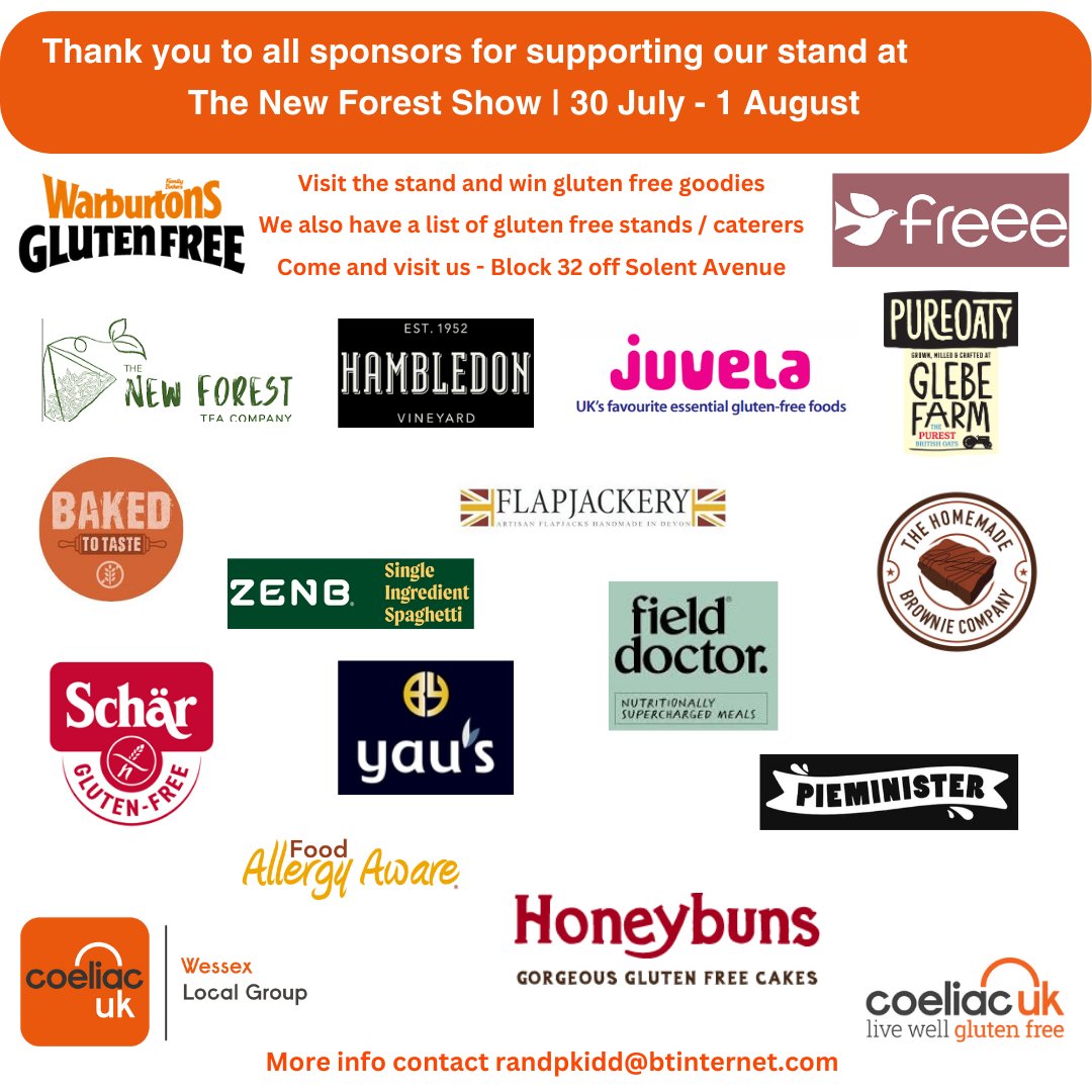 Coeliac UK Wessex (@coeliacukwessex) on Twitter photo We are attending the <a href="/NewForestShow/">New Forest Show</a> in collaboration with <a href="/Coeliac_UK/">Coeliac_UK</a> we have a tombola offering #glutenfree goodies, vouchers and more...
Do you have your tickets bit.ly/4cULEdy We are attending the <a href="/NewForestShow/">New Forest Show</a> in collaboration with <a href="/Coeliac_UK/">Coeliac_UK</a> we have a tombola offering #glutenfree goodies, vouchers and more...
Do you have your tickets bit.ly/4cULEdy