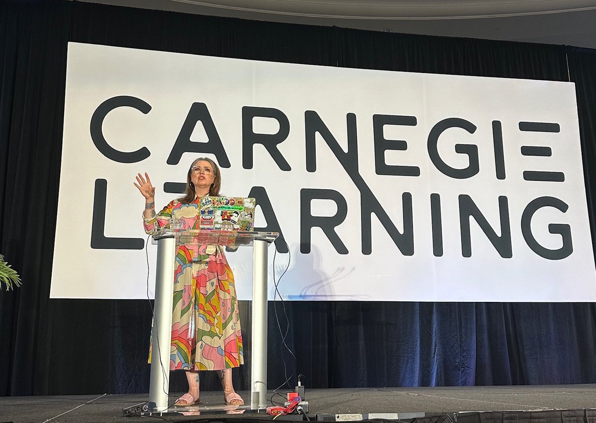 carnegielearn's tweet image. How can we embrace #AI in the classroom? 💻

@friEdTechAmy is giving us ALL the tips and tricks this morning during her Power Talk. ✍️

#TNI2024 #LanguageIsLimitless #LeadWithLiteracy