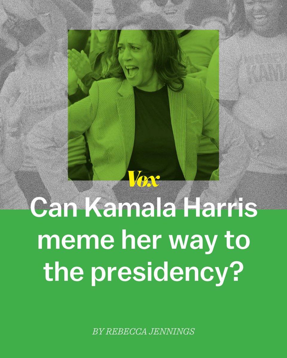 In Kamala Harris, Democrats now have a candidate who can compete with Donald Trump in the court of internet opinion. 

Can she help the party become "unburdened by what has been"? <a href="/rebexxxxa/">rebecca jennings</a> explains: trib.al/HgDRYqe