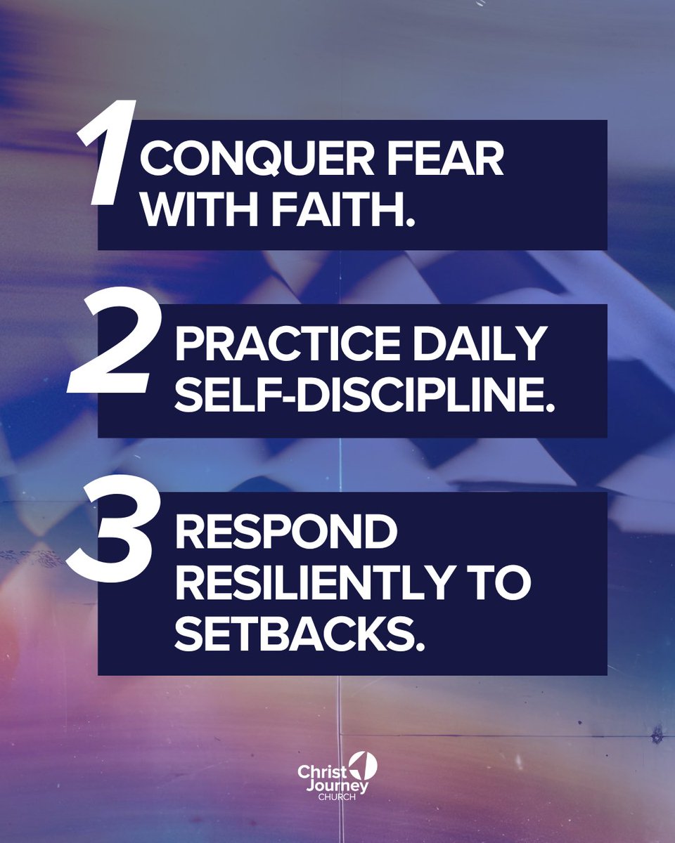 ChristJourney's tweet image. Discover how faith conquers fear, fosters self-discipline, and builds resilience. How has faith empowered you? Share a quick thought in the comments!

Miss the message? Download our app and catch the recap at ChristJourney.org/app.

#ChristJourney #MessageRecap #FaithOverFear