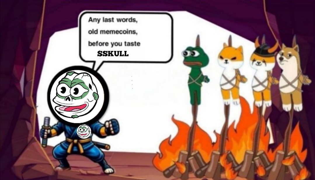 <a href="/RealPepeSkull/">𝗦𝗞𝗨𝗟𝗟 💀</a> My entry <a href="/RealPepeSkull/">𝗦𝗞𝗨𝗟𝗟 💀</a>

$SKULL

#SkullArmy

#MemeContest #SkullMemes