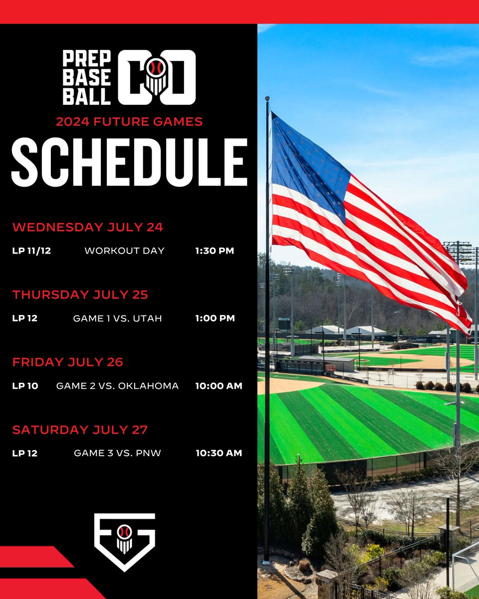 ⚾ 𝙏𝙀𝘼𝙈 𝘾𝙊𝙇𝙊𝙍𝘼𝘿𝙊 𝙁𝙐𝙏𝙐𝙍𝙀 𝙂𝘼𝙈𝙀𝙎 𝙎𝘾𝙃𝙀𝘿𝙐𝙇𝙀 ⚾

#PBFG24 🇺🇸 is HERE! Check out who the top 2026 prospects from Colorado will square off against at LakePoint Sports👇

<a href="/prepbaseball/">Prep Baseball</a> | <a href="/LakePointSports/">LakePoint Sports</a>