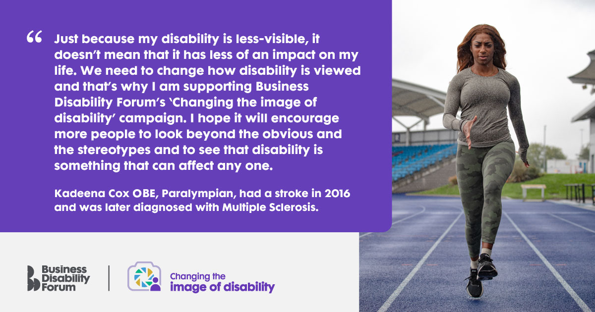 DisabilitySmart's tweet image. A5 1/2 The more we share our stories, the more authentic portrayal of disability becomes. Having high profile disabled people, such as Kadeena Cox OBE and @SimonMinty support the campaign and share their experiences makes a huge difference. #AXSChat  #ChangingTheImageOfDisability