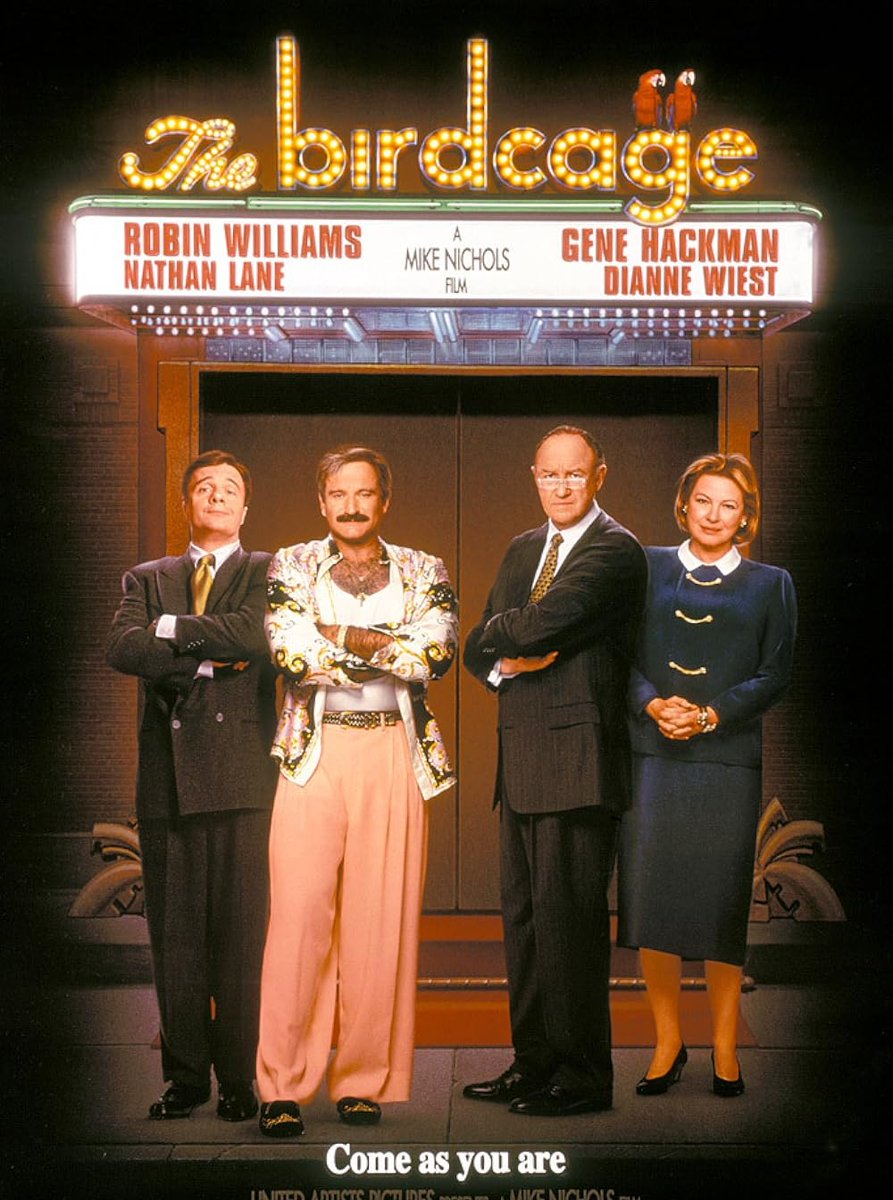 mikemovies's tweet image. Now watching for the first time:

THE BIRDCAGE [1996]
Directed by Mike Nichols