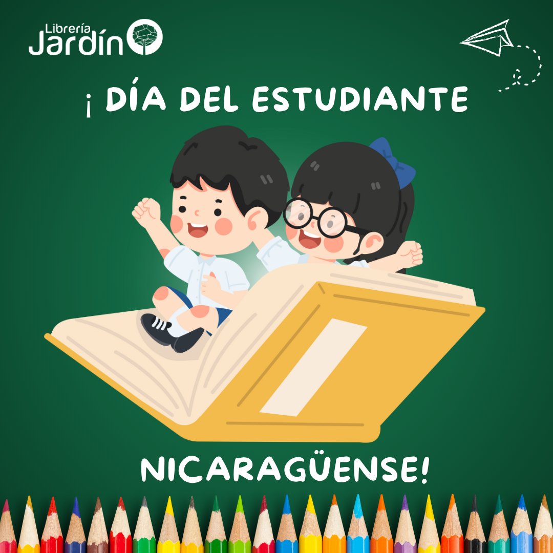 📚✨¡Feliz Día del Estudiante Nicaragüense! Desde Liberia Jardín, les deseamos muchos éxitos y alegrías en su camino educativo 🤩