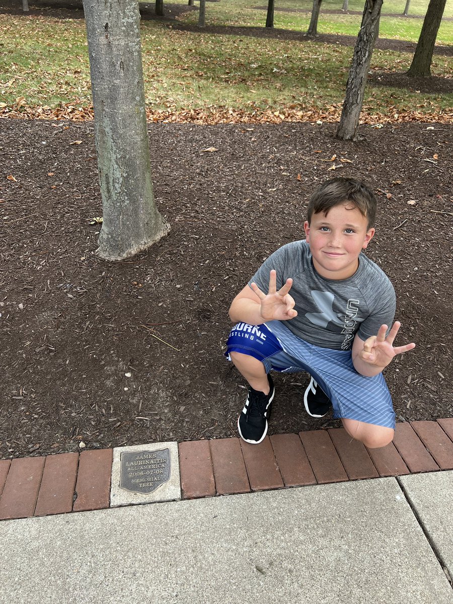 meaty_zeus's tweet photo. Corbin was more excited to find his guy @JLaurinaitis55 in Buckeye grove than anything else we did at the OSU wrestling camp https://t.co/dhqJk7xLsX