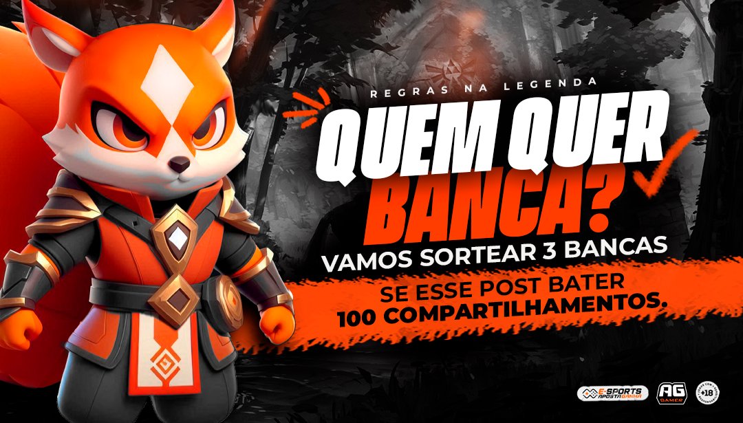 Regras:

- Precisa estar seguindo a AGGAMER no twitter 
- Não é válido compartilhamento em contas fake
- Para participar é necessário marcar  1@ nos comentários. Não sendo válido a marcação de pessoas famosas ou fakes. 

Boa sorte Gamers!!