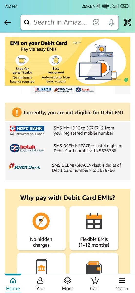 TheSerious57's tweet photo. @AmazonHelp @HDFCBank_Cares @amazonIN Bank shows I am eligible &amp; your amazon app showing I am not https://t.co/avMnK6M4PJ