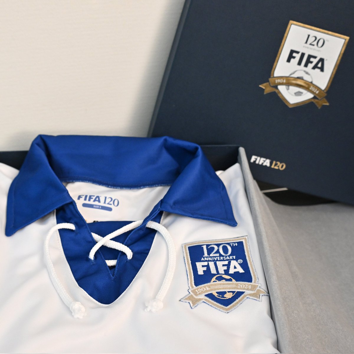 Do you love football jerseys? Great.

You can buy them all if you want. But not these. These are the special jerseys for FIFA's 120th anniversary, prepared for the commemorative match celebrating 120 years of the world's greatest football organization.

These are not just