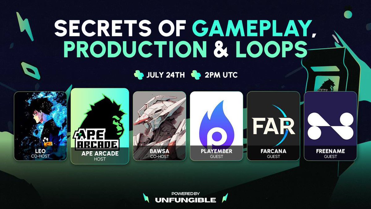 CoinArcadeGG's tweet photo. Make sure to join in tomorrow’s space at 2 PM UTC, where we’ll be joined by special guests as we discuss all things gameplay. 

Set your reminders👇 https://t.co/pJxGuFDLvd