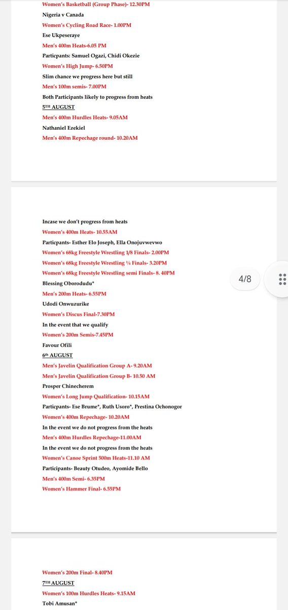 _LOHI_'s tweet photo. Team Nigeria schedule prepared by me to help manage my time this period but if anyone's interested https://t.co/f9e3t8AgXV