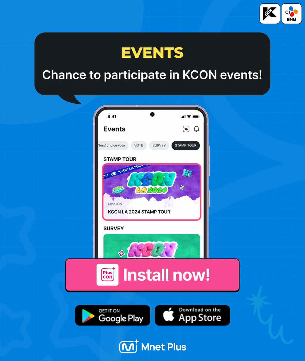 mnetplus's tweet photo. [#KCONLA2024] #PlusCON has been updated!

For KCONers who want to enjoy KCON more conveniently, we’ve updated PlusCON, the official KCON on-site app!

Install the PlusCON APP and get ready for KCON!
👉https://t.co/INsR53IXP5

@KCON_official @kconusa https://t.co/iidXq8dZc2