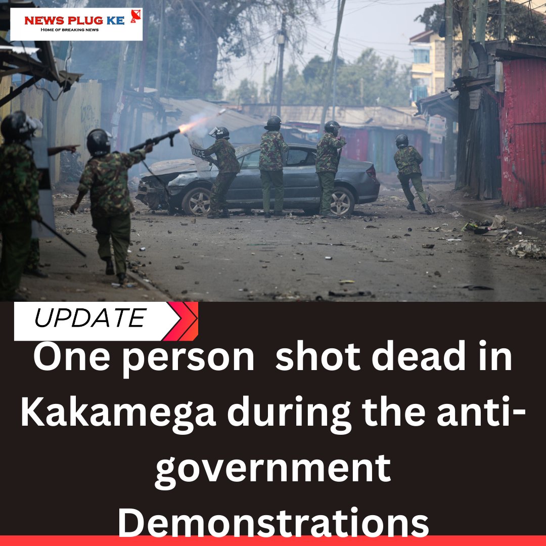 NewspantherTv's tweet photo. One person shot dead in Kakamega during the anti-government Demonstrations #OccupyJKIA #NyayoStadium #BREAKINGNEWS #NairobiCBD #StephenLetoo https://t.co/8xg44tkmQm
