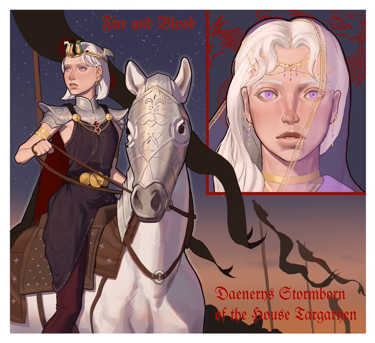 Dany and her silver fanart. #ASOIAF
